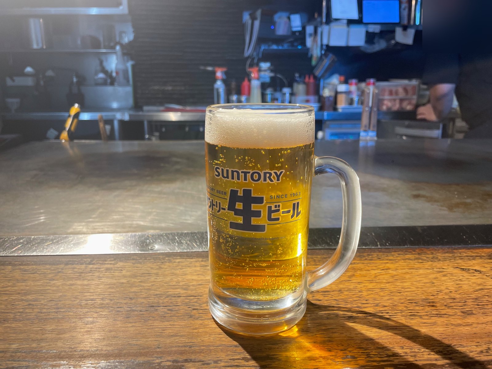 Draft beer at the counter